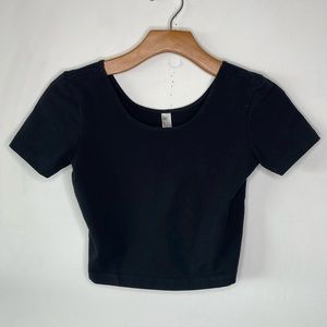 Black American apparel crop top size medium